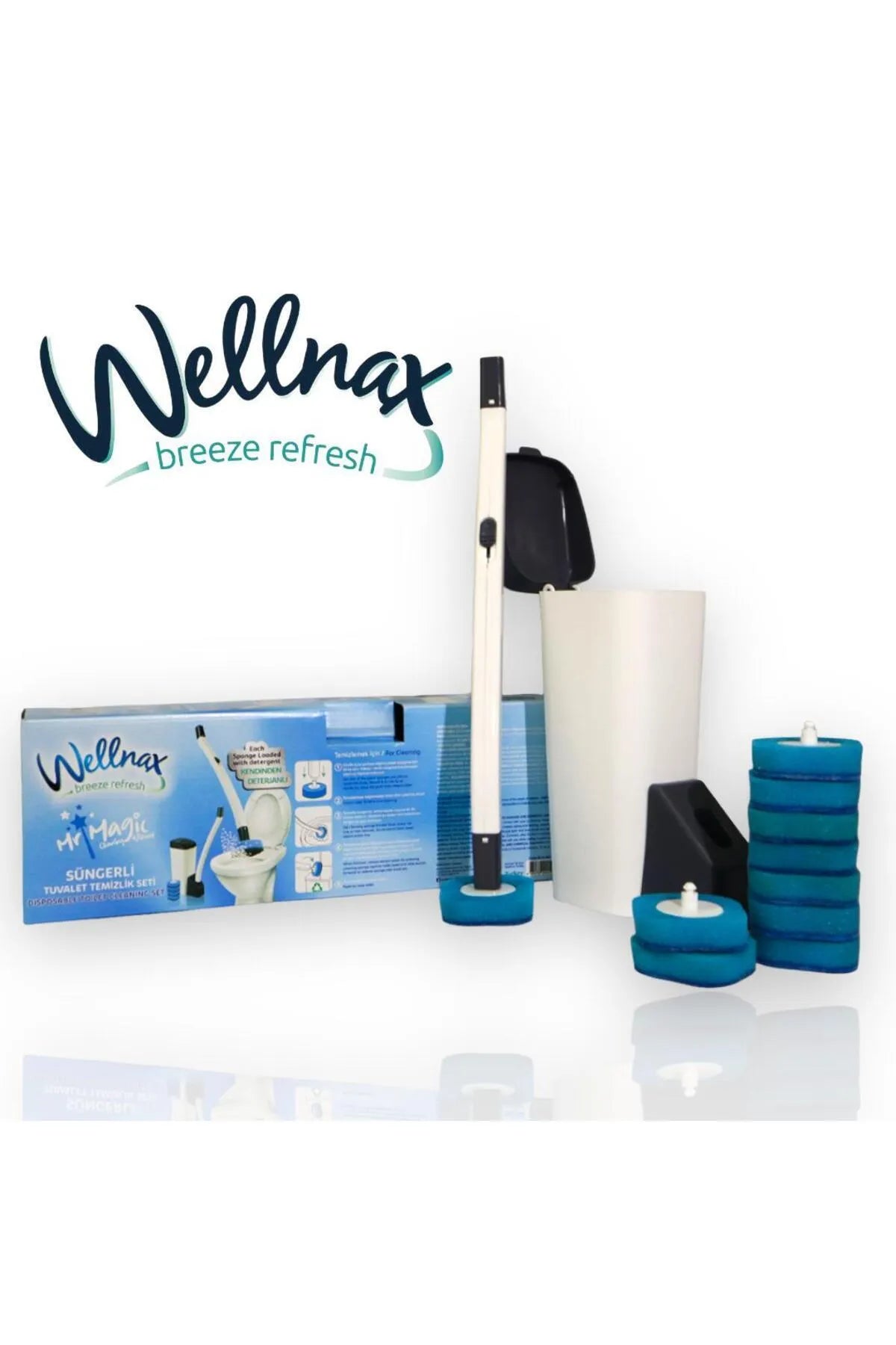 Hygienic and Practical! | Disposable Sponge Cleaning Set (+10 Disposable Heads) 🚽🧽