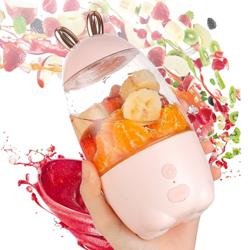 🔋 Taşınabilir Şarj Edilebilir Meyve Sıkacağı 🐰 Tavşan Kulaklı | Smoothie ve Shake