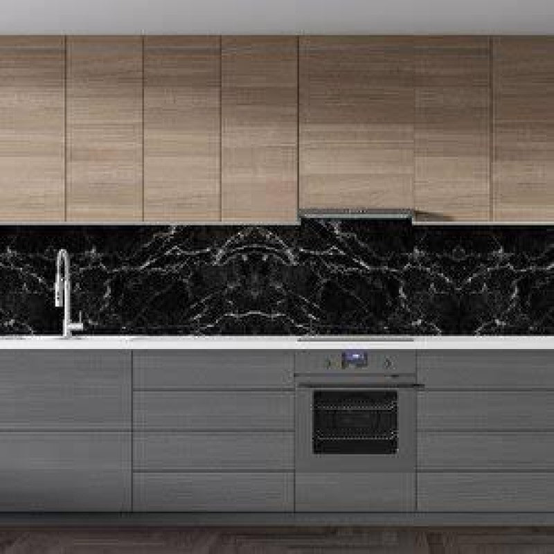 ✨ The Name of Elegance! | Black Marble Patterned Adhesive Covering Paper 5 Meters 🖤🪄