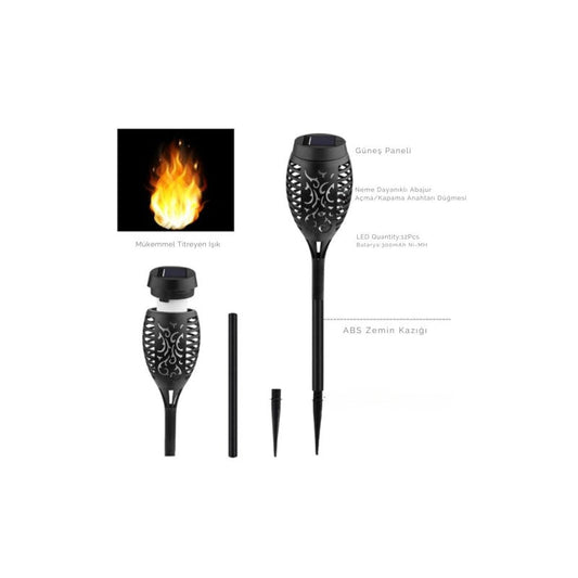 Solar Flame Effect Garden Lamp