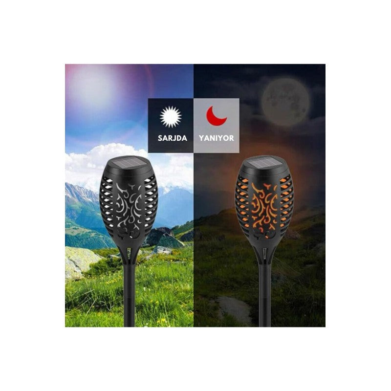 Solar Flame Effect Garden Lamp