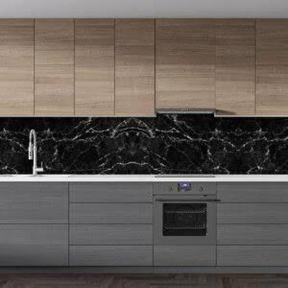 ✨ The Name of Elegance! | Black Marble Patterned Adhesive Covering Paper 5 Meters 🖤🪄