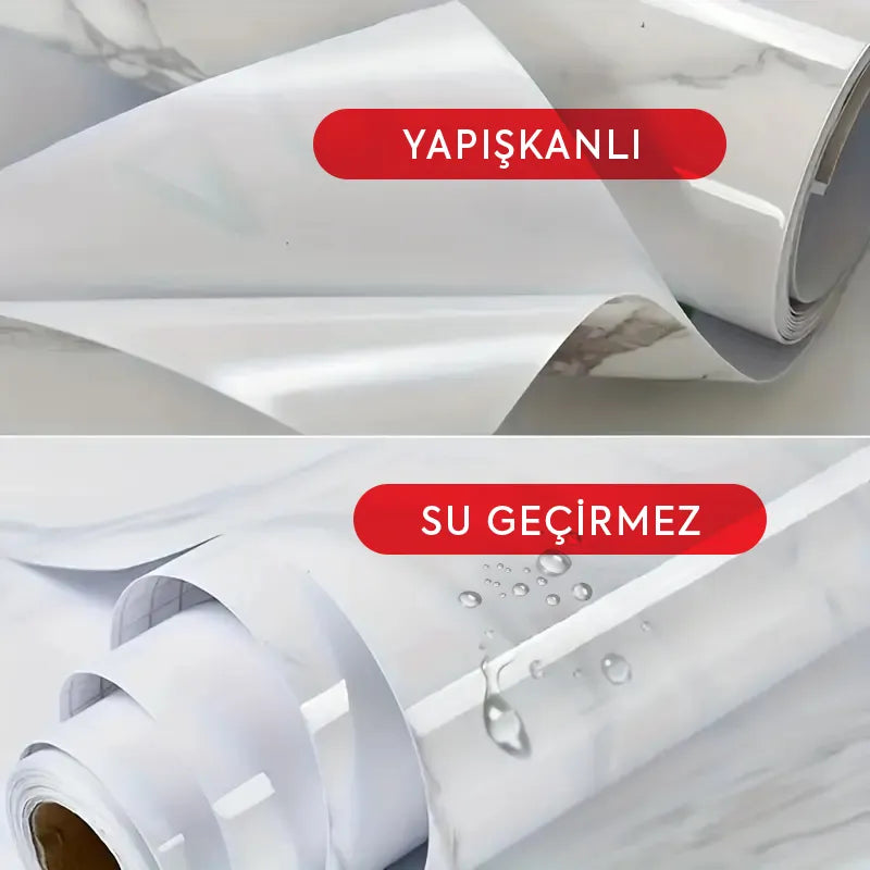 ✨ The Name of Elegance! | Marble Patterned Adhesive Covering Paper 5 Meters 🪄
